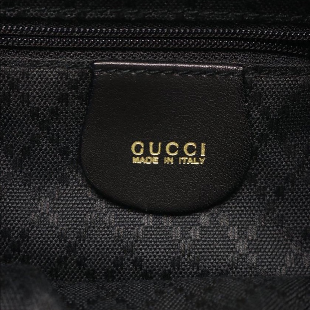 Gucci Black Leather Bamboo Backpack Small - Picture 6 of 8